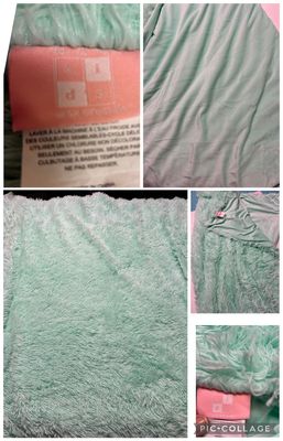 MAX STUDIO MAX for kids 2 sided blanket super soft Light Aqua fuzzy plush and velvet large cuddle blanket