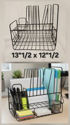 DESK ORGANIZER BLACK WIRE