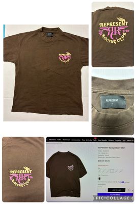 DESIGNER Represent car club current retail$70 Brown Represent auto club nice weight tee Men's - S