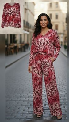 GUILIANA 2 SET pants & top Very soft material Women's - L