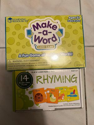 Lot of two new literacy games