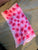 Pink satin accent scarf