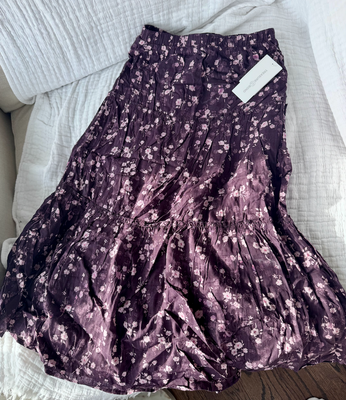Treasure & Bond Nordstrom NWT Purple Plum Oh So Simple Skirt Size M 8/10 7-8