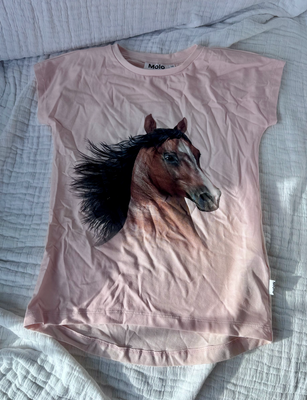 Designer Molo T-shirt Ragnhilde Pink Horse Size 140 / 10 years 10-12