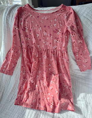The Children's Place Pink Floral Long Sleeve Dress 7-8