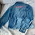 Designer Katie J NYC NWT Newport Embroidered Denim Jacket Size L 10/12 10-12