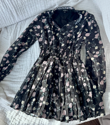 FBZ Size Small Long Sleeve Dress Sheer Sleeves 6T/6