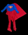 Rubies Supergirl Costume with cape Size Small 6T/6