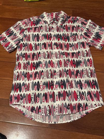 Children's place USA patriotic, collared shirt  10-12