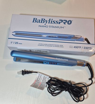 Brand New Babyless Pro 1 inch Hair Straightener Nano Titainium Plates Prevents Frizz & Temp. control Retail $99