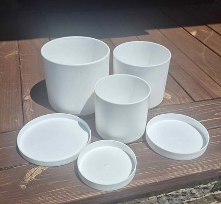 3 piece set white flower pot planters New not been used