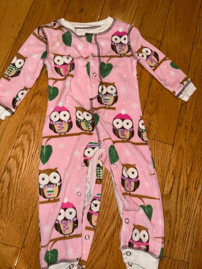 PJ Salvage Super soft owl one piece pajama 6-12 Months