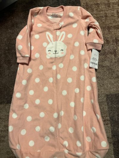 Carters fleece bunny sleep sack Size 6-9m. New with tags 6-9 Months