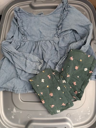 Carters Chambray Top and Leggings Outfit  5T