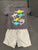 Carters baby gap 2-piece set dark gray shark short sleeve tee and light gray short 12-18 Months