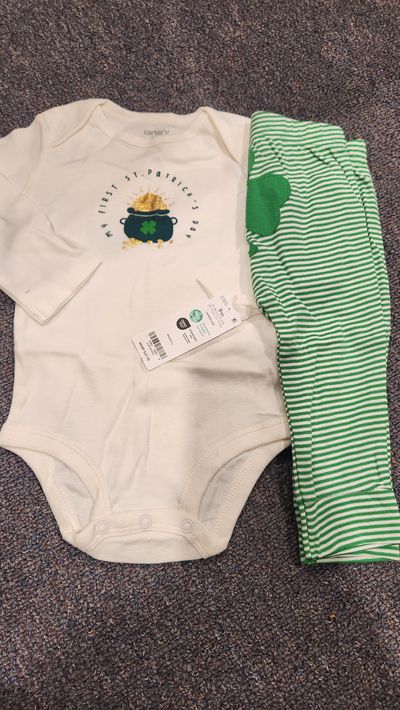 Carter's New my first St Patrick, 2 of 2, twins 9 Months