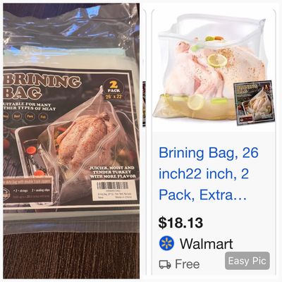 Brand new brining bag, 2 pack for turkeys