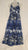 BETHANY white & blue long dress Zipper on the side like NEW Women's - S