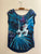 Edista Dressy Blue Floral Top Women's - M