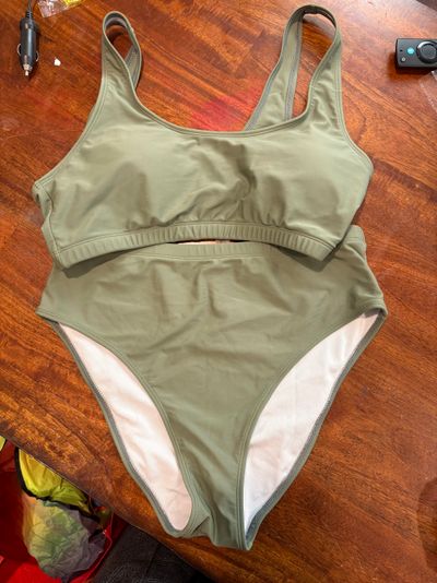 Olive Tankini  Women's Large (14-16)