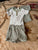 Cloud island 2 short sleeve shirts and green shorts 3-6 Months