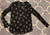 Premise 9 Black long sleeve with tiger print blouse Women's - S