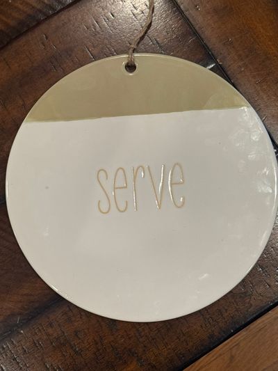 Brand New Ceramic Serve charcuterie, cheeseboard. Brand New Serve charcuterie, cheeseboard. Says Serve