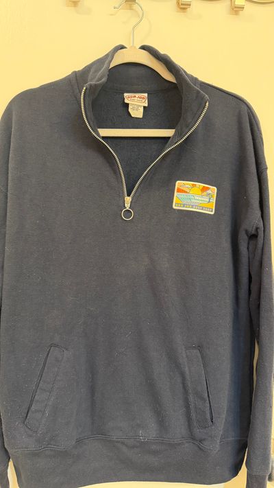 Ron Jon Surg Navy 1/4 zip with pockets Women's - M