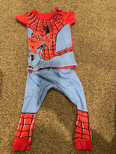 Marvel Spider-Man pajamas Short sleeve top with pants 2T