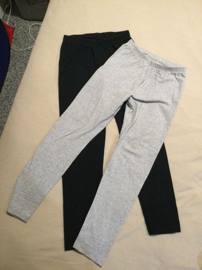 Cat n jack Leggings Gray and black 10-12