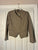 Apt 9 Asymmetrical tan jacket with zipper Women's - M
