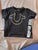 True Religion Black gold and white short sleeve shirt 2T