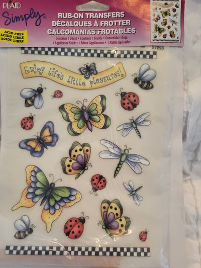 Plaid NEW Spring  rub on transfers