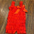 Red lace romper Size small website where I purchased stated Small 3-9 months. 6-9 Months