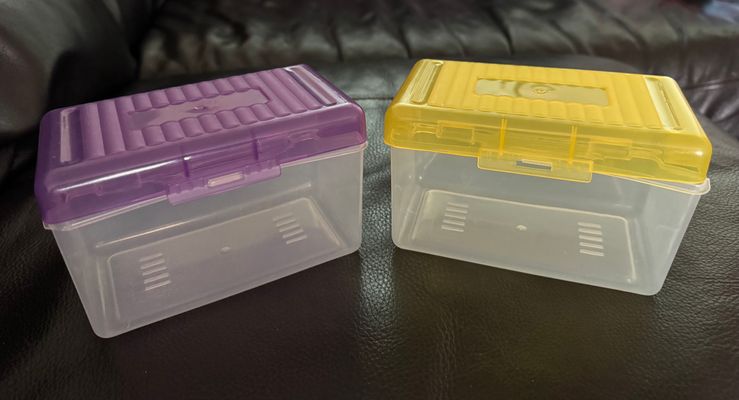 Index Card Box Purple & Yellow Index Card Boxes -2pcs