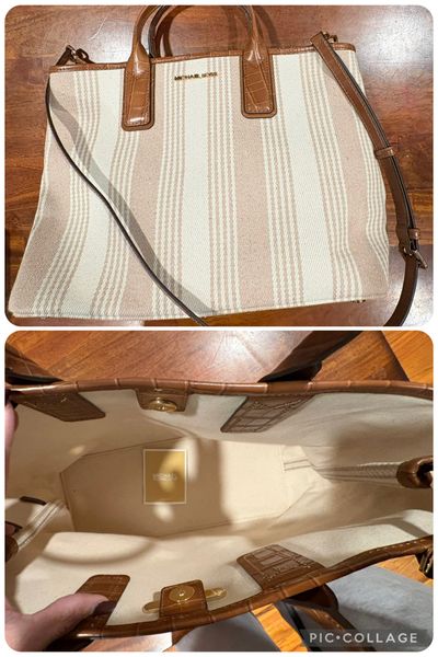 LIKE NEW MICHAEL KORS CANVAS TOTE