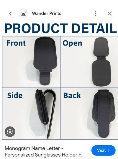 New Magnetic Leather Car Sunglasses Holder Magnetic Leather Car Sunglasses Holder &