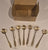 Set of 7 Flower Tea Spoons Gold Brand New