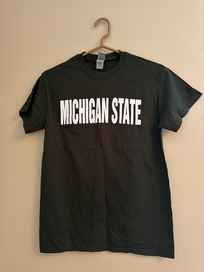 Green Michigan State Adult S Number 11 on back Tshirt 14-16