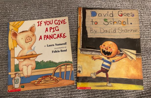 Scholastic David Goes to School & If You Give A Pig A Pancake- 2pc