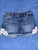 Cat & Jack Denim shorts with white appliqué 10-12