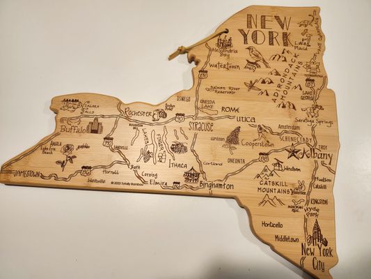 Totally Bamboo new without box Destination New York Cutting Board 13-1/4" x 12"