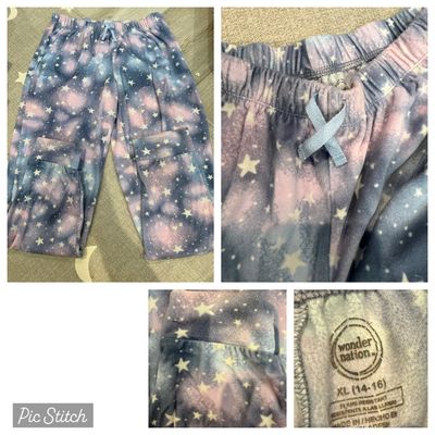 Wonder nation Super soft stars purple and pink 14-16