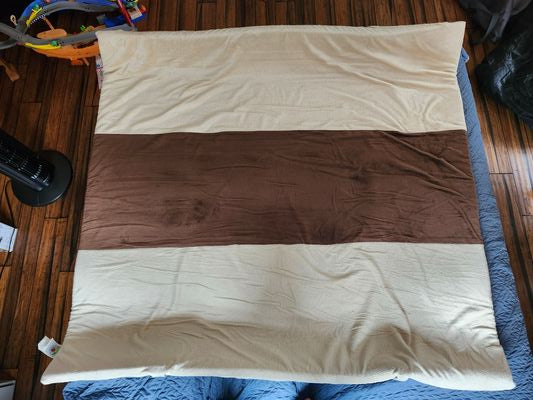 Baby Mushroom plush play/tummy time mat 52" x 52", 1" thick w/ removable washable cover