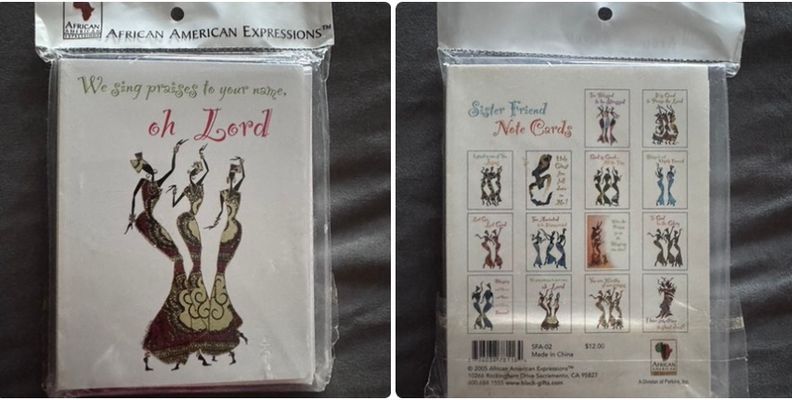 African American Expressions Sister Friend Note Cards 14pk