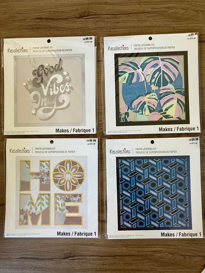 Recollections from Michaels 4 Brand New paper layering kits