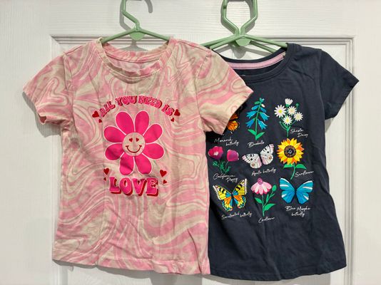 Wonder Nation t-shirts bundle 2 t-shirts xs 4/5 5T