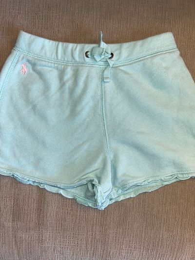 Ralph Lauren Polo Aqua shorts w elastic waist and bow 6T/6