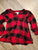 Old navy Red plaid top 3T