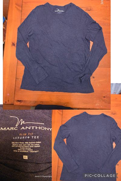 Marc Anthony Blue slim fit luxury tee Men's - XL